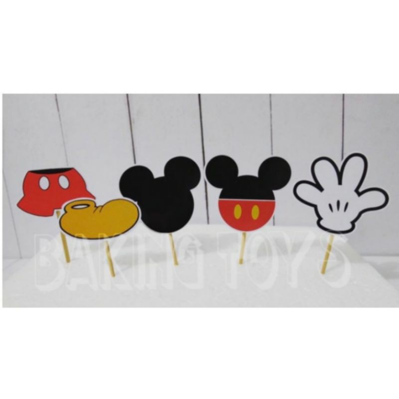 Mickey Mouse Topper Cupcake Birthday / Hiasan Kue Cupcake Ulang Tahun
