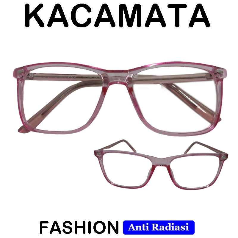 Kacamata Anti Radiasi Komputer Blueray kaca mata Gaya Pria Wanita Kacamata Fashion Terbaru Model Frame Oversize Lensa Transparan Eyeglasses Unisex Lensa Blue Light Blocking