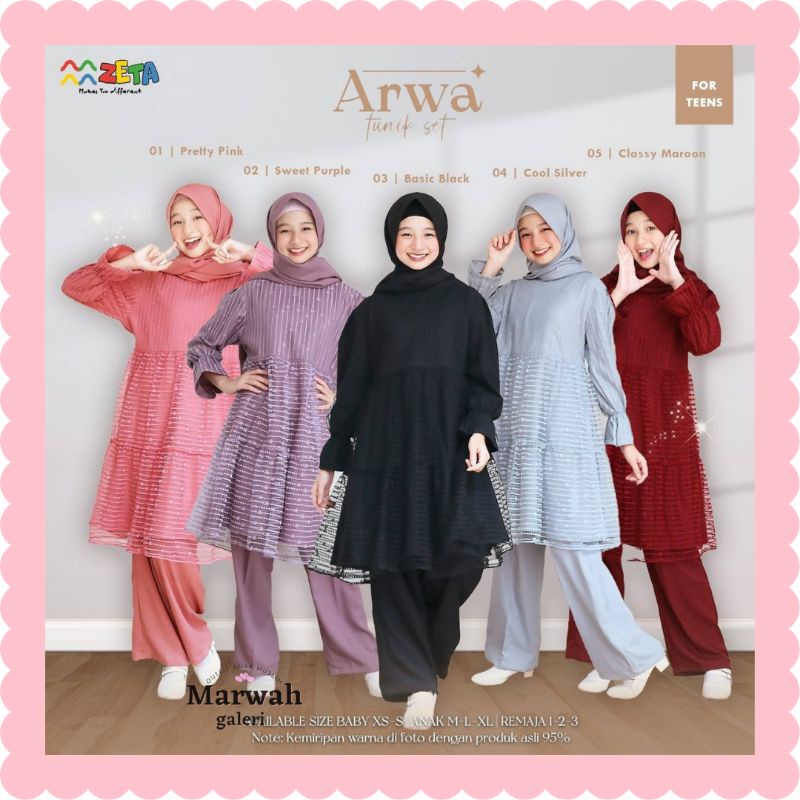 ARWA SERIES BY ZETA SET KULOT TILE STYLES SETELAN ANAK PEREMPUAN