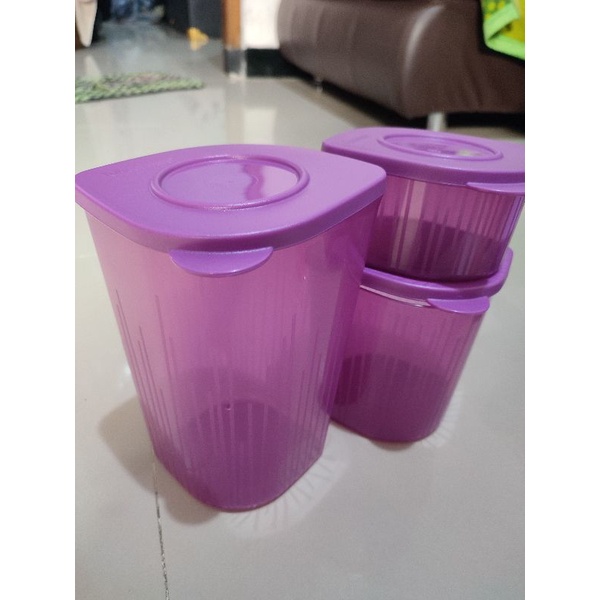 tupperware set ungu 3pcs