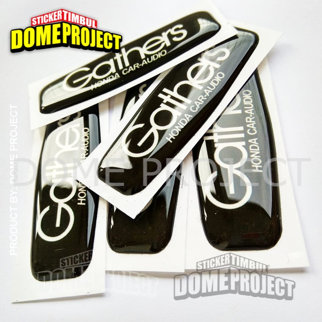 STIKER MOTOR TIMBUL EMBLEM GATHERS HONDA CAR AUDIO LENTUR STIKER AKSESORIS AUDIO MOBIL