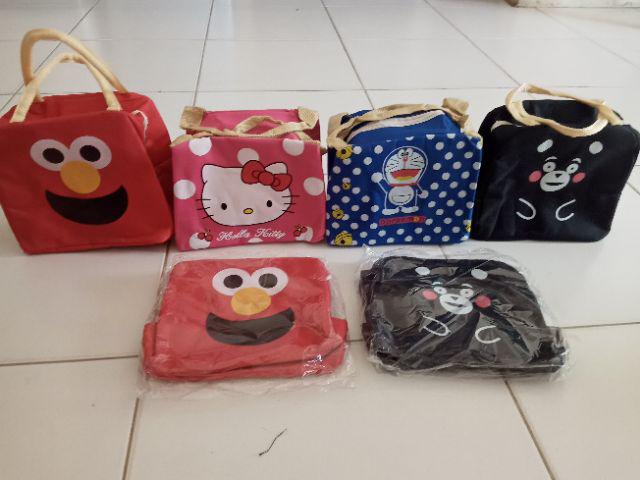 Era-store | Tas Bekal Lunch Cooler Bag Box Salur Makanan Aluminium Kotak Makan Ransel Anak