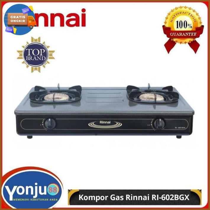 ✅Price Kompor Gas Rinnai RI-602BGX Kompor Gas Dua Tungku ⭐⭐⭐⭐⭐