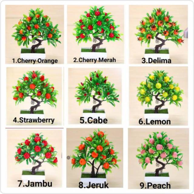 Bunga Artificial Buah plastik Tanaman buah artificial