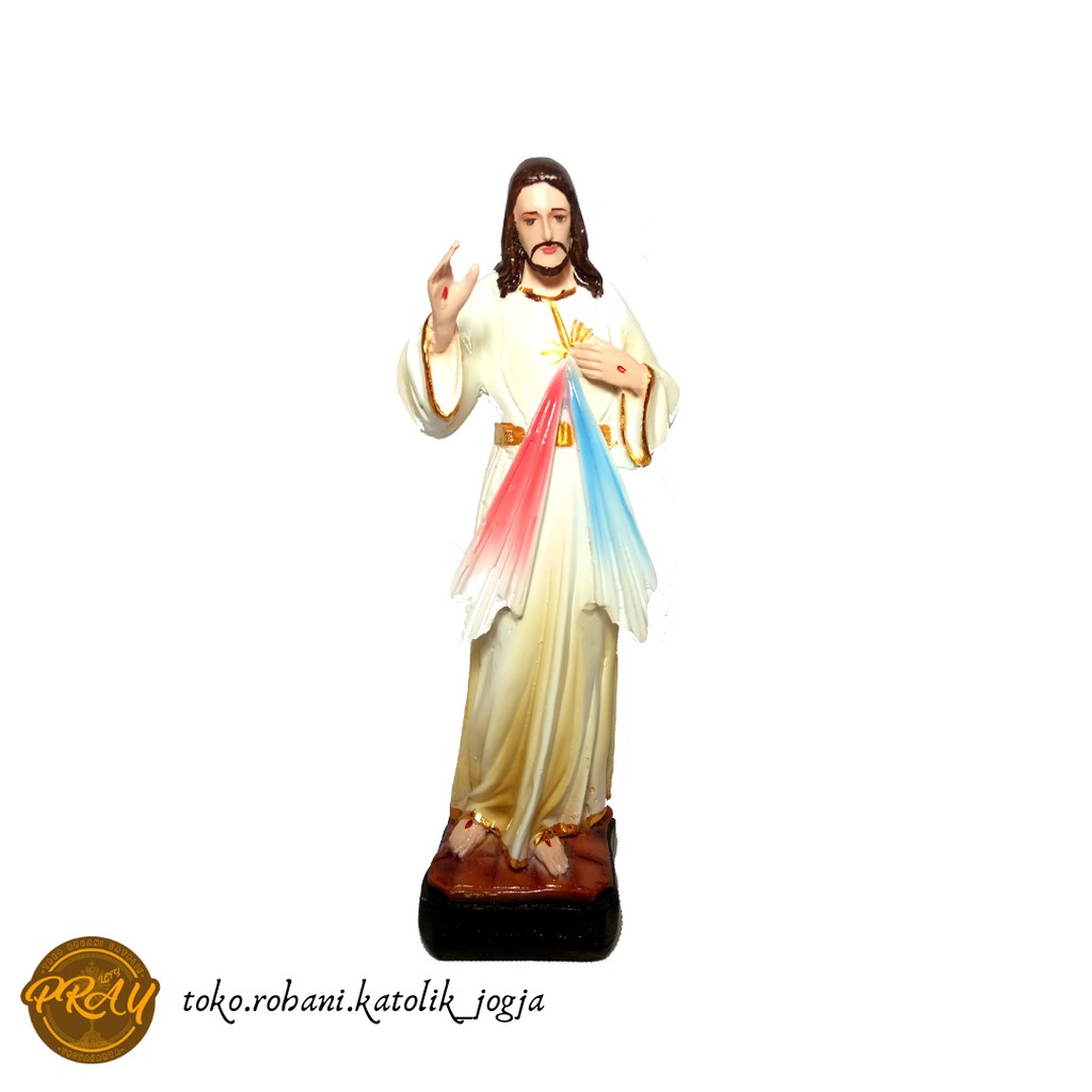 PATUNG YESUS KERAHIMAN 20 CM / PATUNG TUHAN YESUS / PATUNG KATOLIK / HATI KUDUS