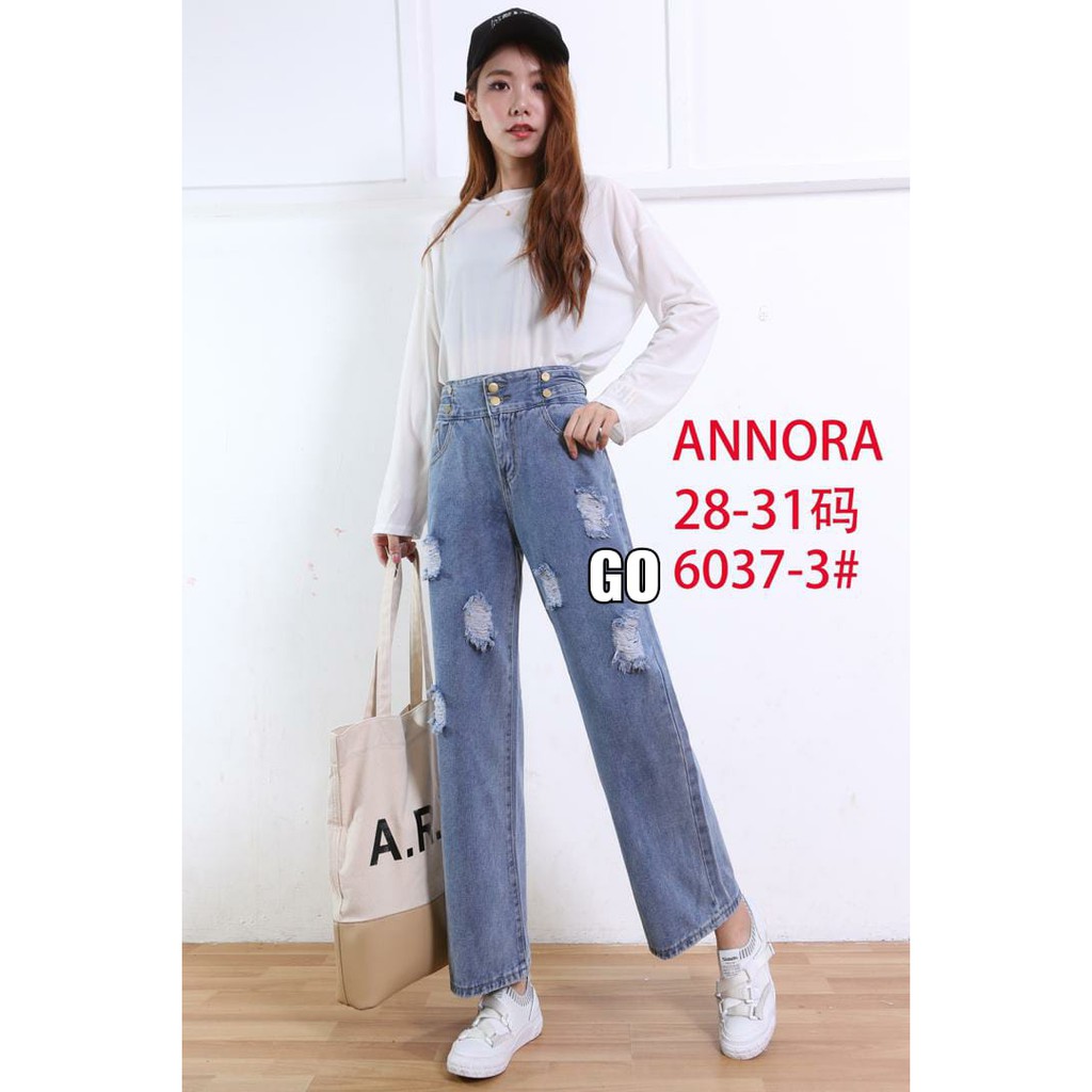 gof CELANA KULOT JEANS WANITA ANNORA JEANS KULOT CEWEK