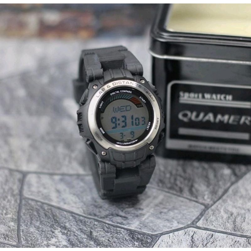 Jam Tangan Digital Quamer Sporty Jam Terlaris Tahan Air