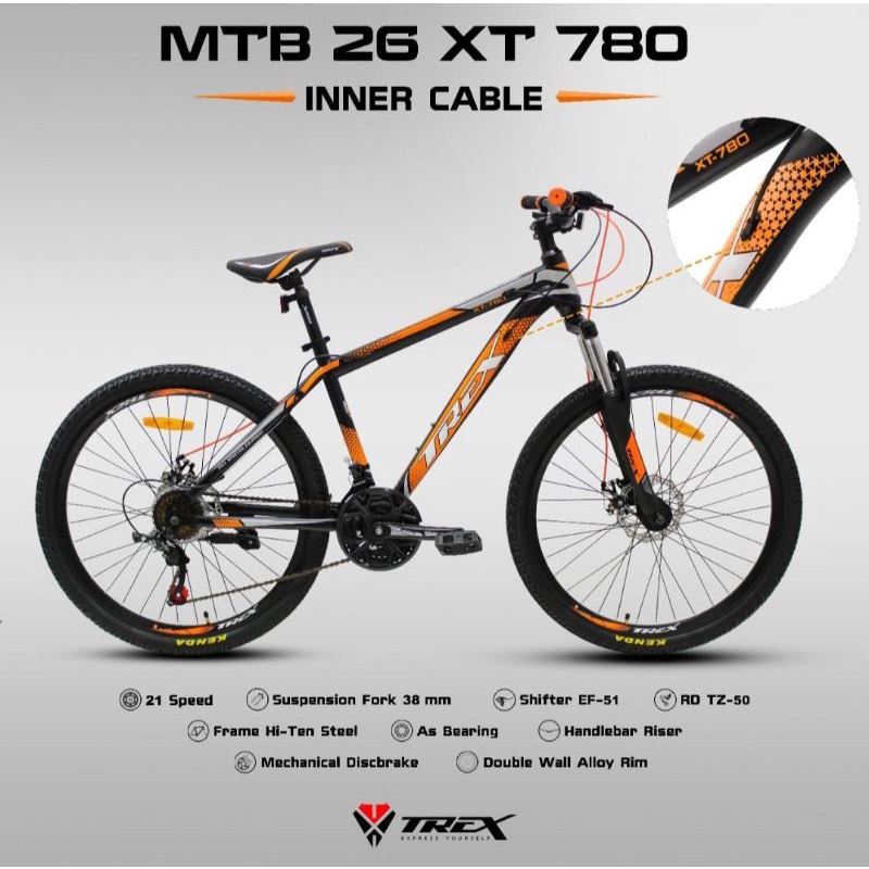 Sepeda Gunung MTB 26 inch TREX 780 XT
