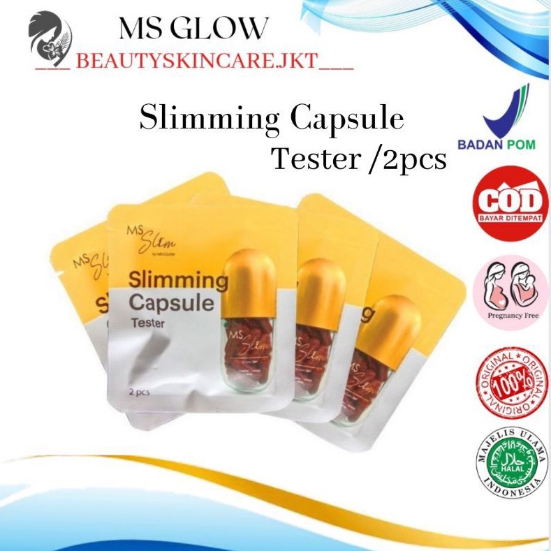 SLIMMING CAPSULE MS GLOW / MS SLIM KAPSUL MS GLOW TESTER ISI 2PCS (TESTER)