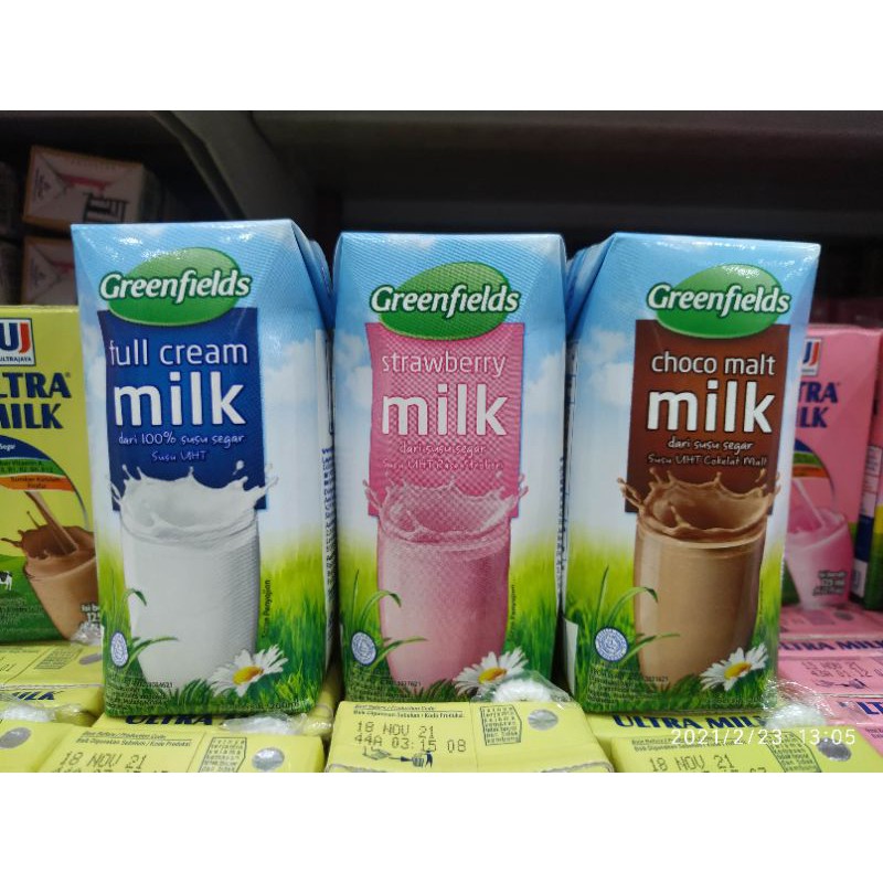 

Susu UHT greenfields 200ml