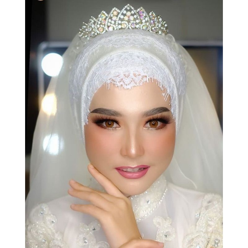 (COD) Iner broklat talpit by Alma collection / Inner Lace Brukat / Inner Hijab / Inner Pengantin