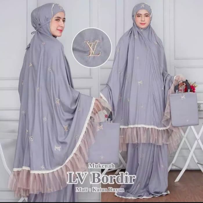 mukena rayon LV bahan halus dan lembut serta adem harga super murah