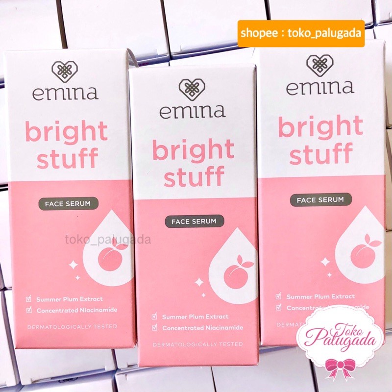 [BISA COD] Emina Bright Stuff Face Serum 7,5ml dan 30ml- Serum Emina - Emina Serum - Bright Stuff Serum