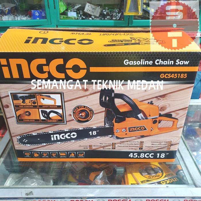 GCS45185 MESIN CHAINSAW CHAIN SAW GERGAJI  POTONG KAYU  18 