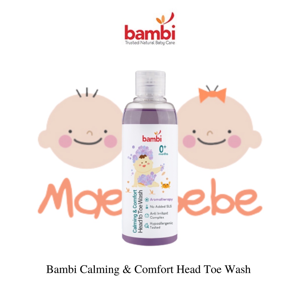 Bambi Baby Calming &amp; Comfort Head To Toe Wash Sabun Mandi Bayi 200ml