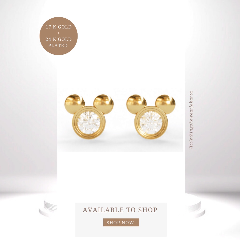 (Jakarta) Littlethingshewear Official Mickey Swarovski 0,5 Gram