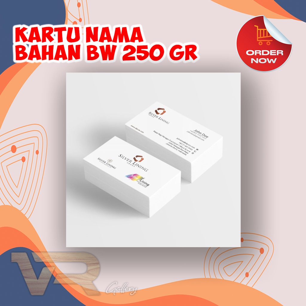 

Cetak Kartu Nama Bahan BW 250 gsm (2 muka)