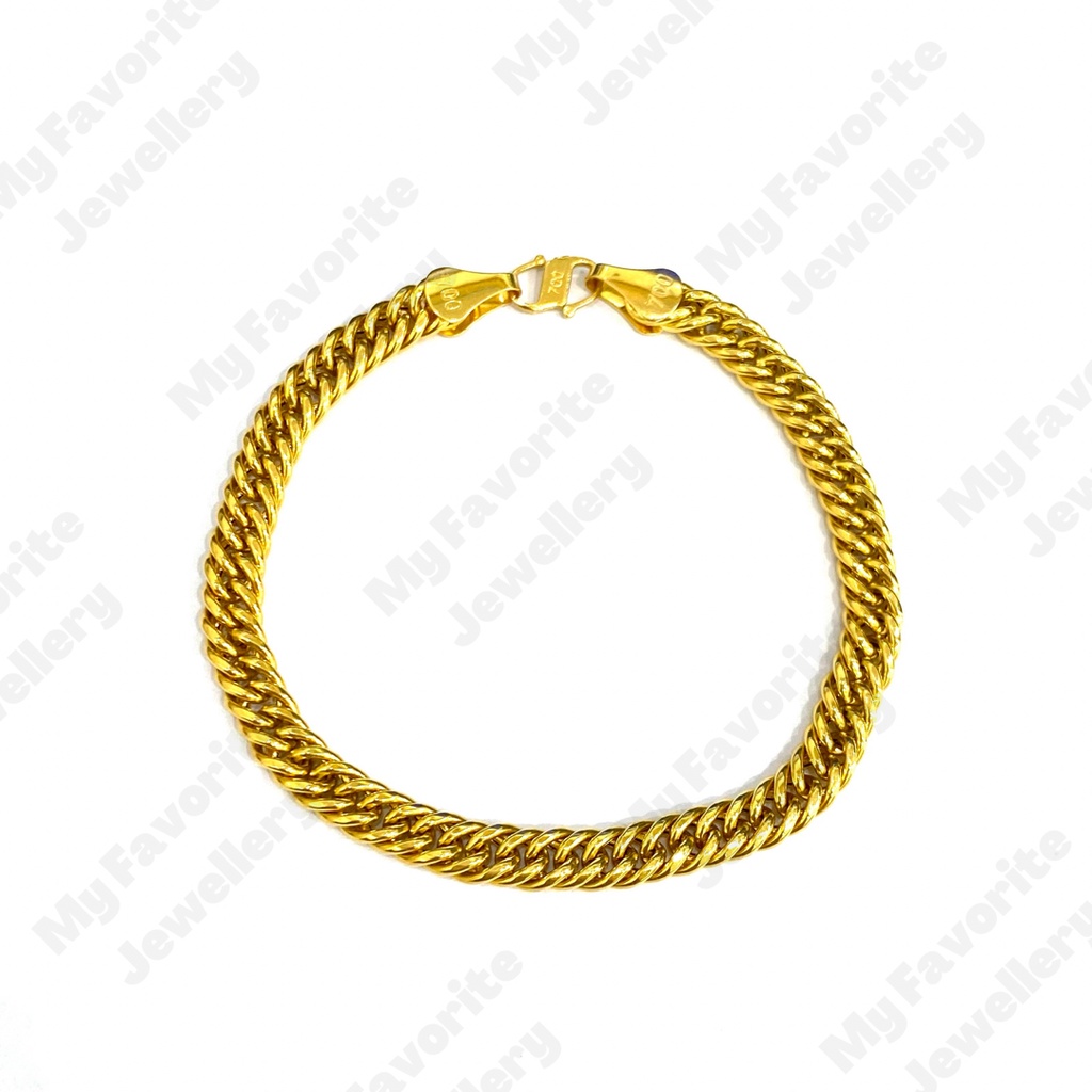 Gelang Holo SS Polos 5 Graman Emas Asli Kadar 700
