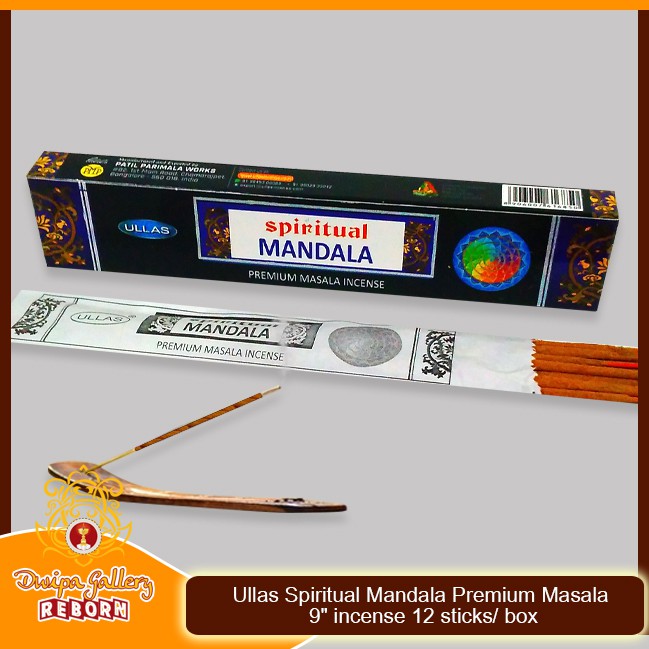 Ullas Spiritual Mandala Premium Masala 9&quot; incense 12 sticks/ box