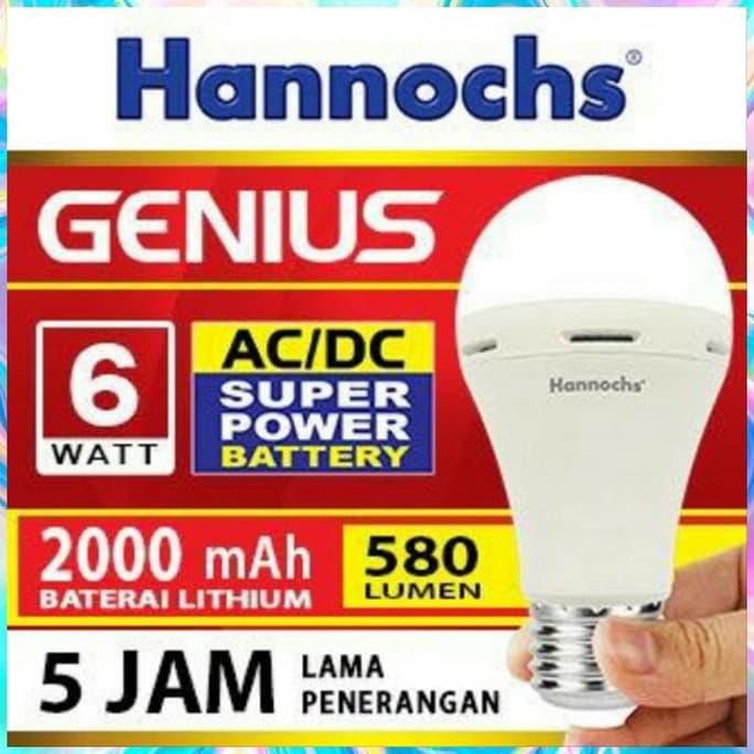 Grosir Lampu Led Emergency Magic Cas Darurat 6 Watt Hannoch Genius Diskon
