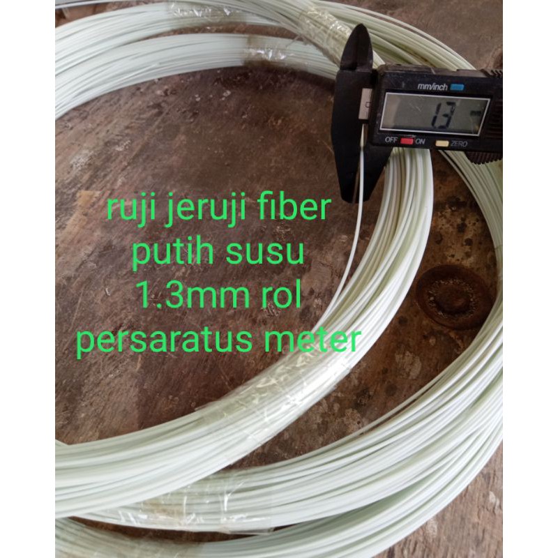 ruji jeruji fiber putih susu 1.3mm 1.0mm 1.5mm rol