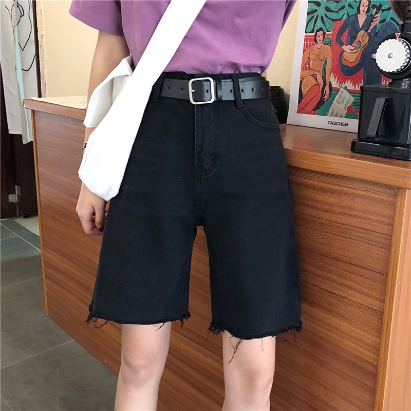 Hitam Shorts Jeans Pants | Celana Pendek Wanita Casual Korea Jumbo