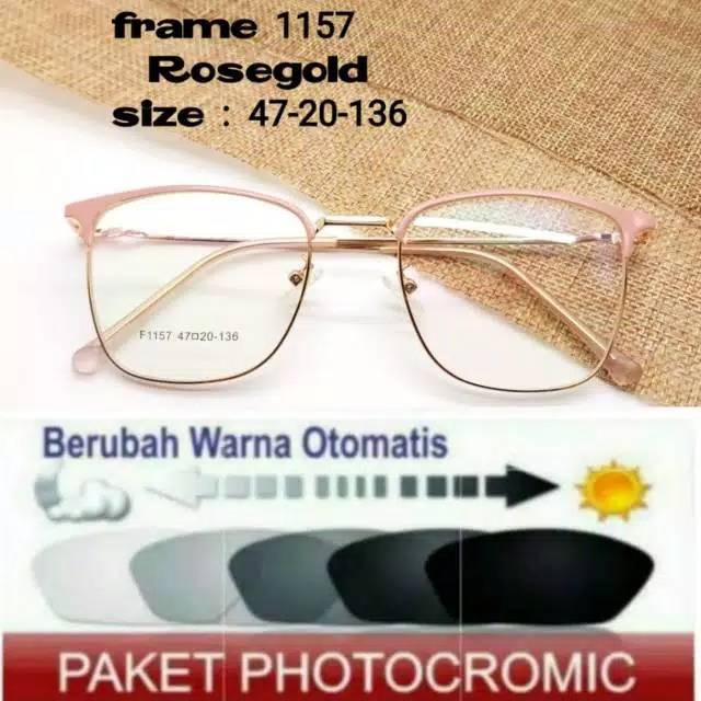 FRAME KOREA MINUS | KACAMATA 1157 PAKET LENSA MINUS | PHOTOCROMIC Termurah