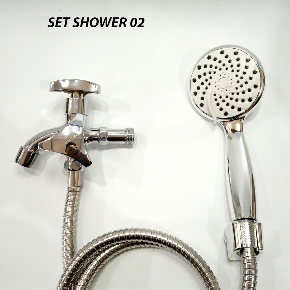 Paket Set Shower Kamar Mandi / Hand shower paket murah + Kran cabang