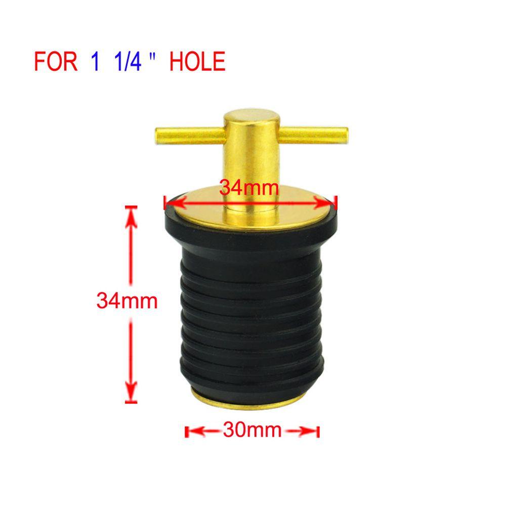 Preva Marine Drain Plug Stopper Olahraga Outdoor 25/32MM Lambung Lambung Drain Plug Twist-in Socket Bung Lubang Sampan T-Handle