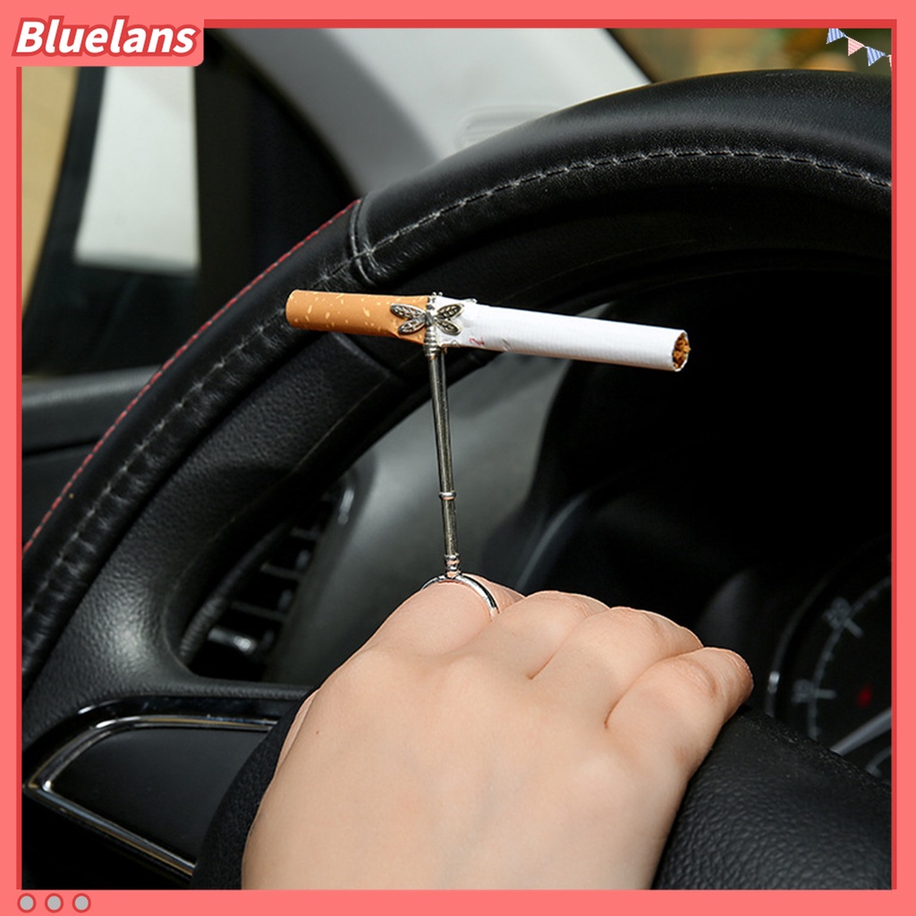 Bluelans Cincin Holder Rokok Bentuk Capung Bahan Tembaga Warna Cerah Adjustable