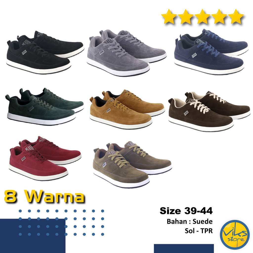 Sepatu Sneakers Pria Cowok Tali Style Casual Distro Kuzatura Original Bahan Suede Lokal Premium Elegan Sepatu Sekolah Kuliah Kerja Olahraga