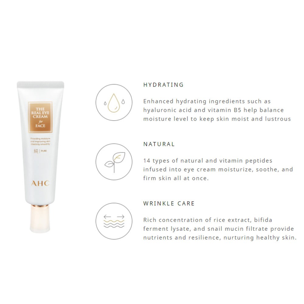 (BPOM) AHC The Real Eye Cream For Face (Pure)