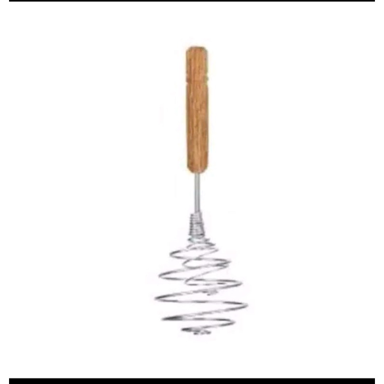 kocokan telur/pengocok adonan kue bolu/kue spiral tornado gagang kayu