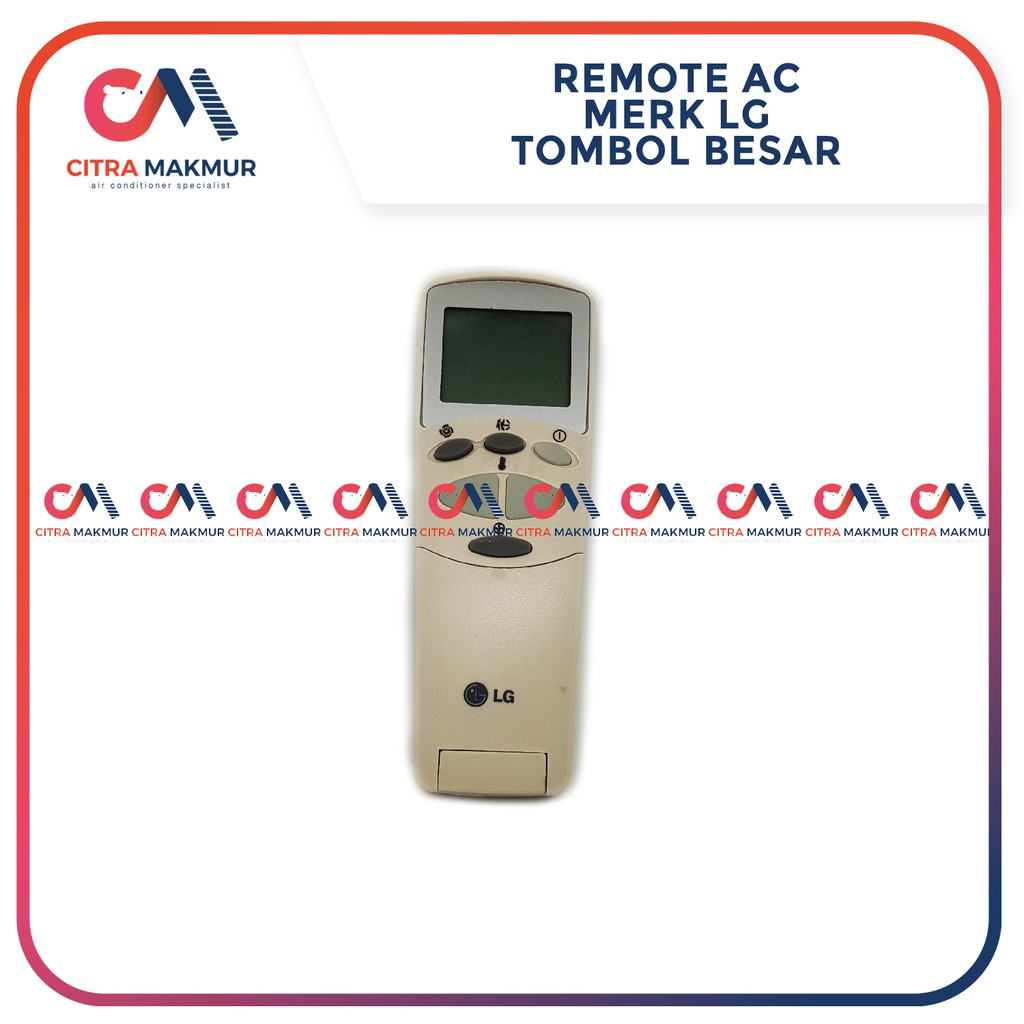 Remote AC LG Standar seri 2 Tombol besar tipe Original plus Baterai