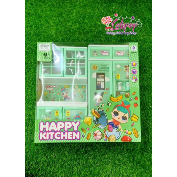 Mainan Happy Kitchen Set + Kulkas LOL