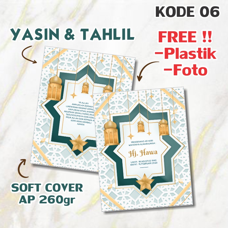 Surat Yasin Dan Tahlil Lengkap Soft Cover Premium Murah