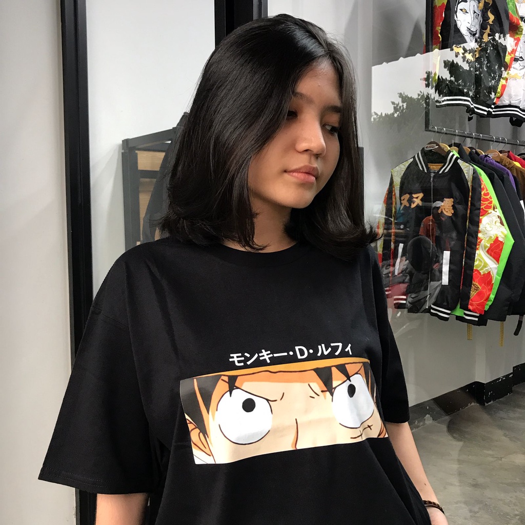 Tshirt Luffy Eyes Black Onepiece