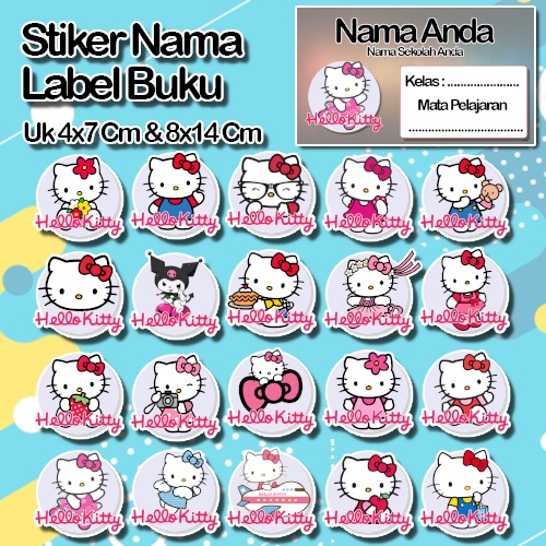 

Stiker hello kitty helo kity kiti animasi kucing lucu cute Karakter Lucu Custom Lebel Nama cromo murah 20 Varian berbeda Sticker Pelajaran Mapel buku anak sekolah No 9