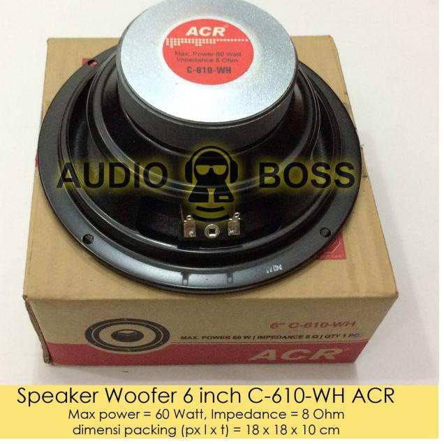 ❉ Speaker Woofer 6 inch C-610-WH ACR / ACR C 610 WH Woofer ➪