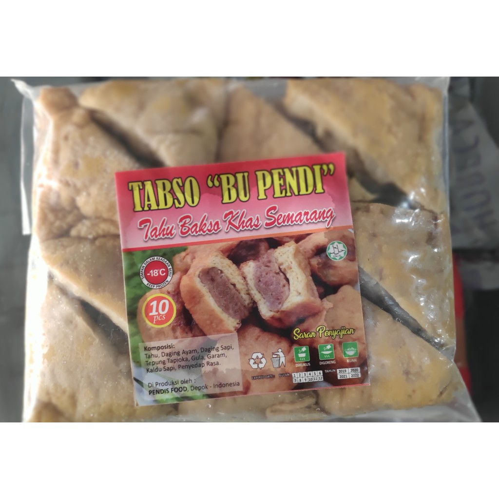 tahu baso tabso bu pendi khas semarang isi 10 300gr tahu baso tabso bu pendi khas semarang isi 10 300gr
