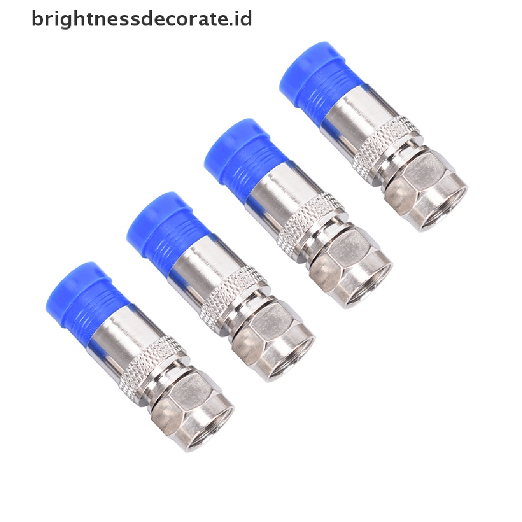 (birth) 10pcs / Set Konektor Kabel Coaxial RG6 F