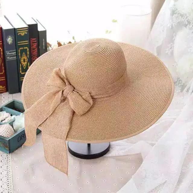 NEW Topi pantai papper pita lebar import summerhat pita/topi import/topi pantai korea/topi pantai