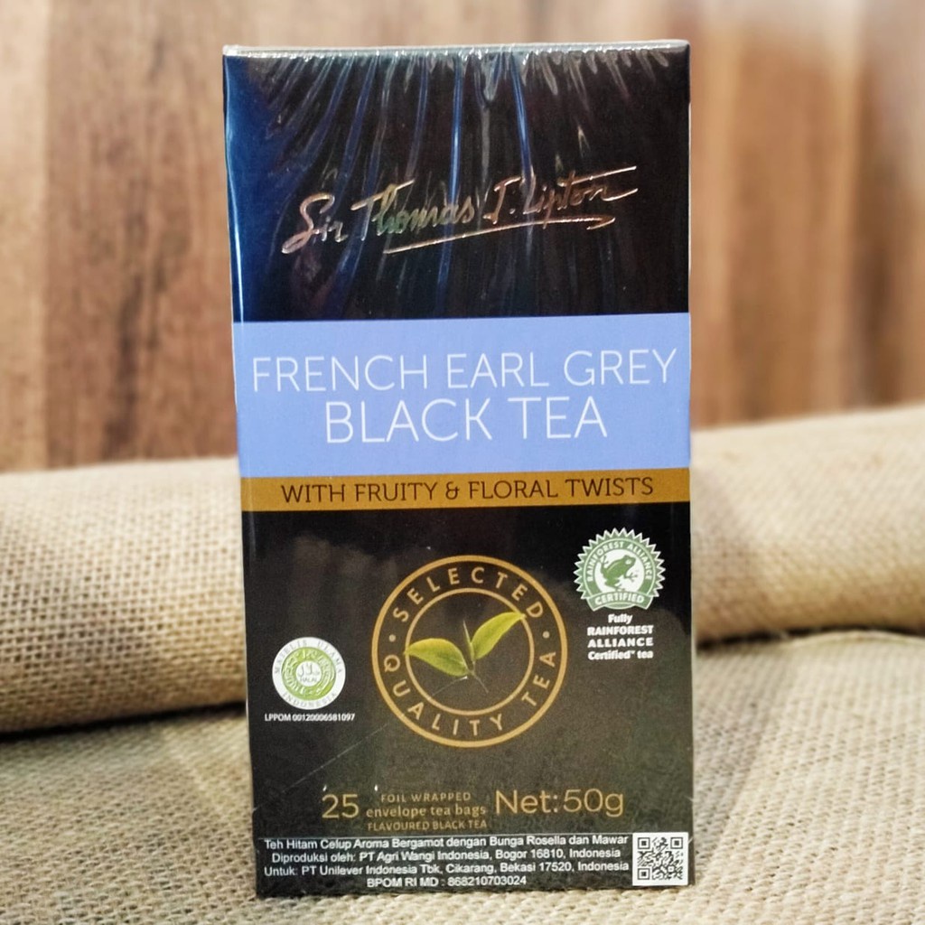 

[oddsolshop] pekanbaru/Sir Thomas J Lipton French Earl Grey Black Tea / Teh Hitam 50GR 25 Kantong