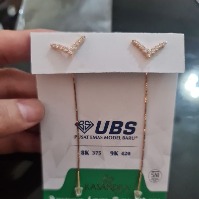 Kalung, cincin dan gelang serut, bangle Aurel Full mata UBS kadar 375 8k 420 9K