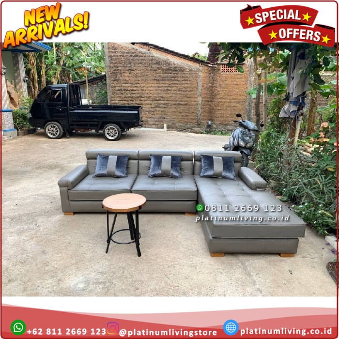 Kursi Sofa, Sofa Minimalis Kayu Jati, Sofa Jati Minimalis Model L Platinumliving Furniture Indonesia