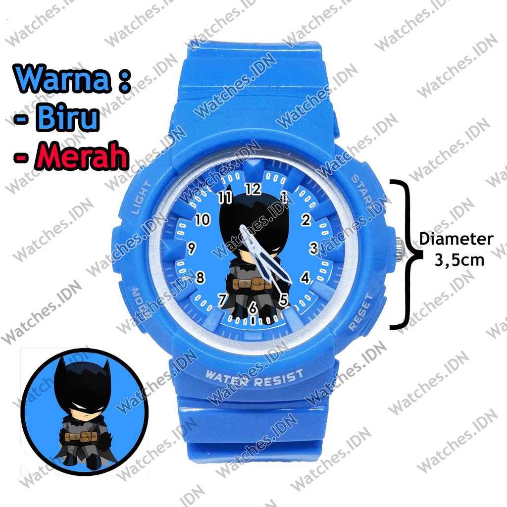 Jam Tangan Anak Laki Laki Karakter Batman  Lucu Model Terbaru Varian Warna