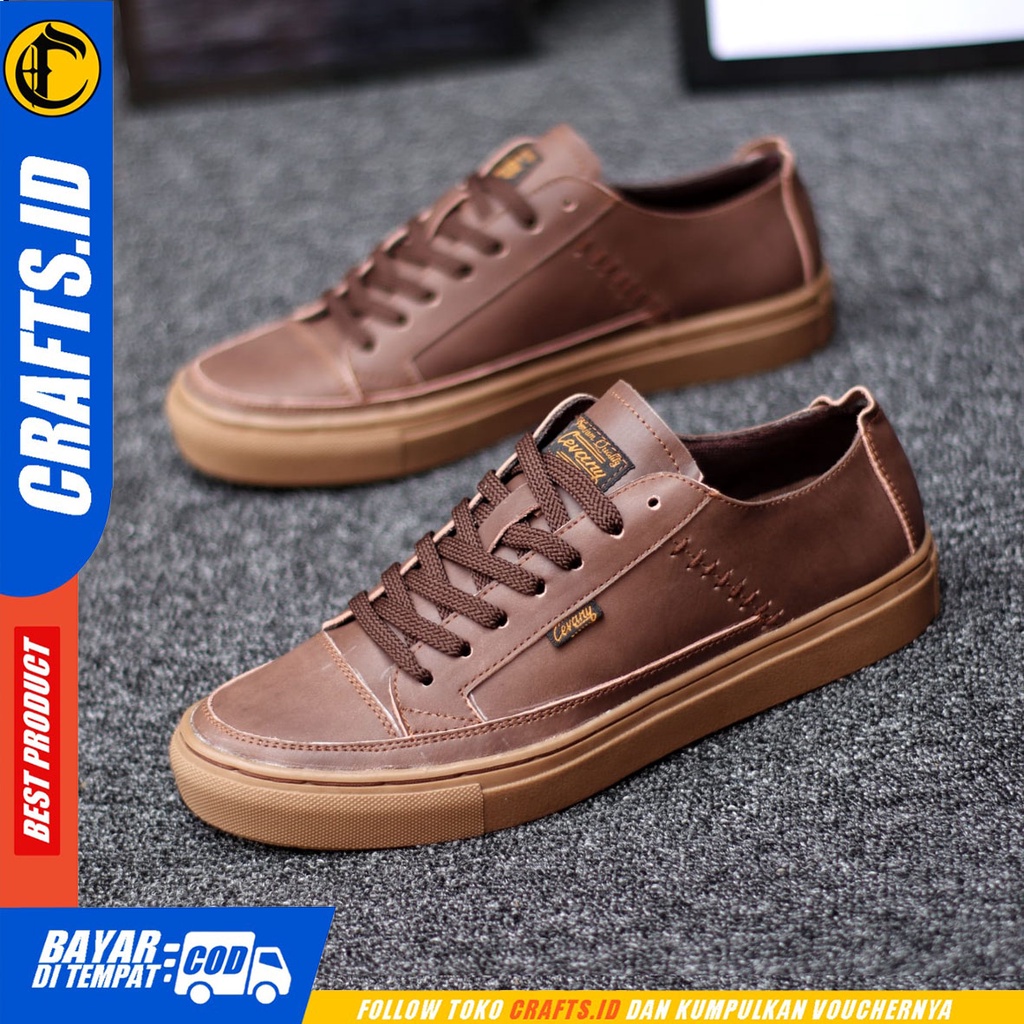 Crafts Dante - Sepatu Kulit Sneakers Casual Pria