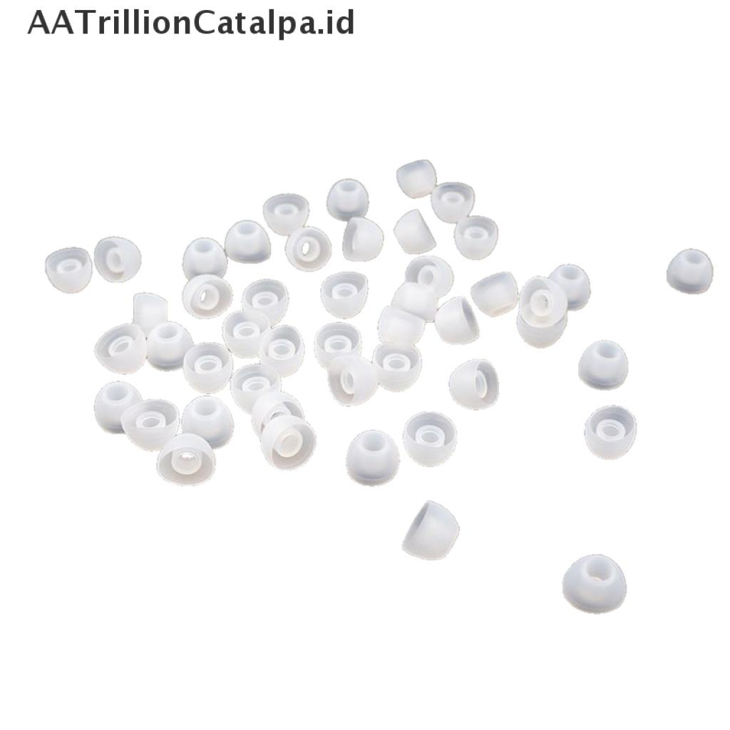 (AATrillionCatalpa) 50pcs / Set Pad / Bantalan Earpad Pengganti Bahan Silikon 11MM Untuk Earphone In-Ear