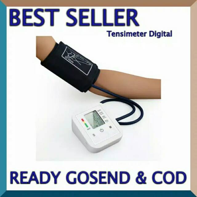 Tensimeter Digital Alat Pengukur Tekanan Darah Blood Pressure Otomatis Dengan Monitor LCD