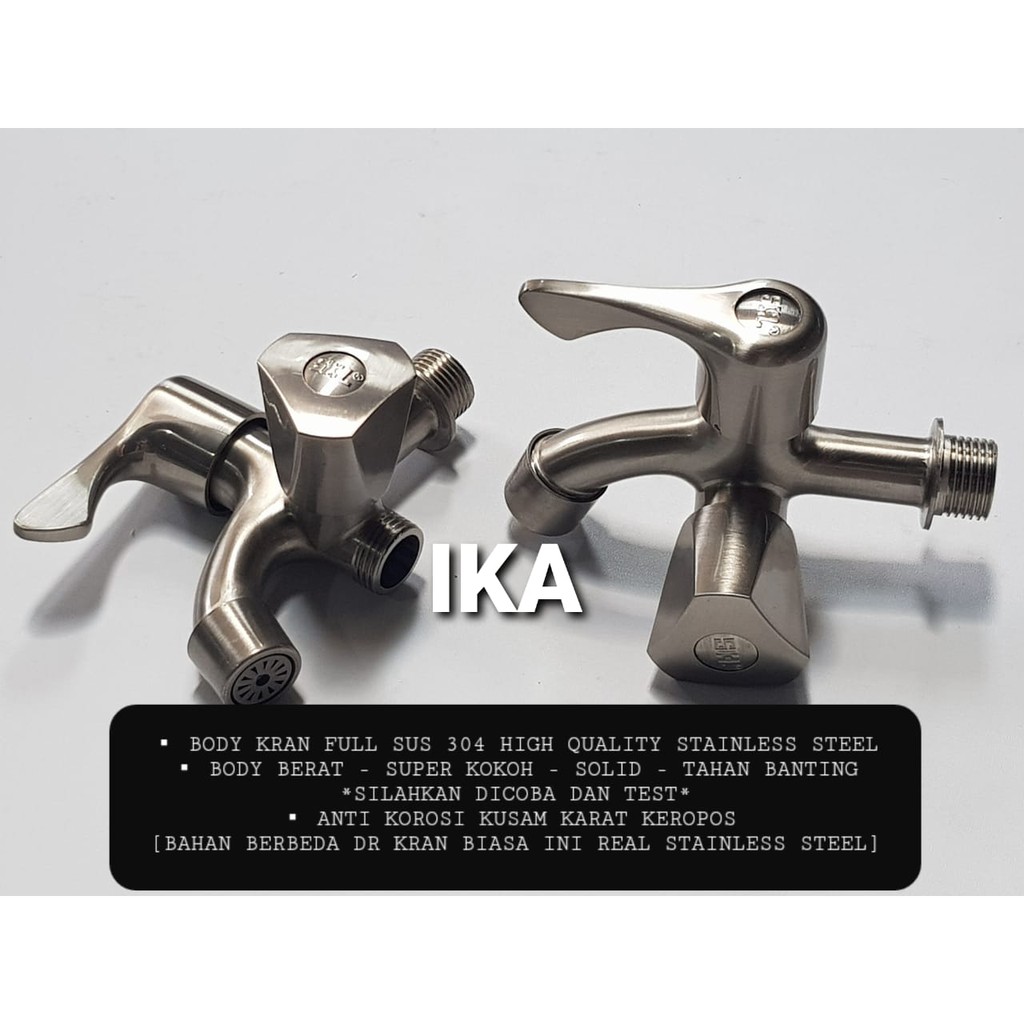 Kran Cabang Keran Shower Faucet Tembok Premium / Kran Cabang  Kran Shower Kran Stainless Kran Cabang Double Shower Sower Keran Dobel Stainless 1/2 Inch Kran Cabang Keran Shower Cabang Faucet Tembok Kamar Mandi 2 Way Stainless steel ss high quality